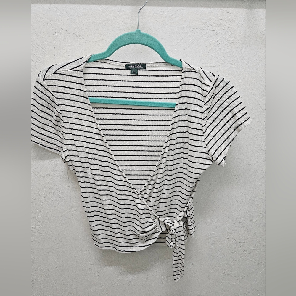 Wild fable side tie striped top